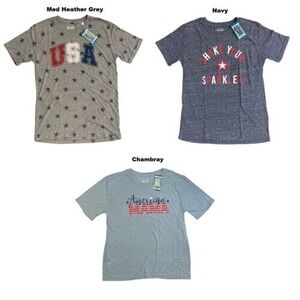 NEW Royce Brand Med Heather Grey Star USA Shirt Size‎ XXL